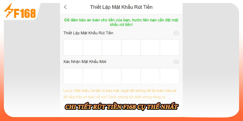 Chi tiết rút tiền F168 cụ thể nhất